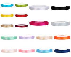 Satijn lint 6 mm breed - 50 en 60 meter