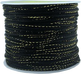 Satijn koord 2 mm goud draad rol