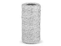 Bakkerstouw wit zilver metalic 100 meter