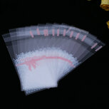 Cellofaan zakjes strik 5 x 13 cm 10 stuks