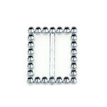 Strass gesp rechthoek 25 mm kunststof