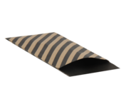 Kraft zakjes 7 x 13 cm met zwarte strepen