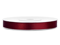 Satijn lint 6 mm breed Bordeaux rood
