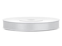 Satijn lint 6 mm zilver