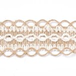 Jute lint opengewerkt luxe 4 cm breed 5 meter 