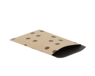 Kraft zakjes 12 x 19 cm met zwarte stippen 10 stuks