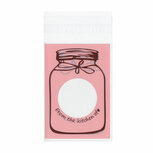 Cellofaan zakjes 7 x 13 cm potje roze from the kitchen of love 10 stuks