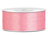 6 meter Satijn lint 25 mm oud roze