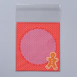 Cellofaan zakjes met plakstrip gingerbread man 10 stuks