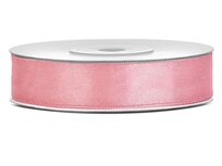 Dubbelzijdig satijn lint 1 cm breed oudroze
