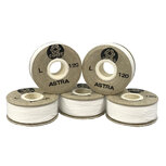 10 Voorgespoelde spoeltjes, bobbins wit 100 % polyester