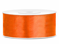 6 meter Satijn lint 25 mm fel oranje