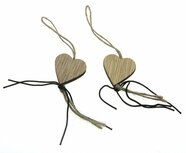 Gelukspoppetjes hartje naturel met hennep touwtje