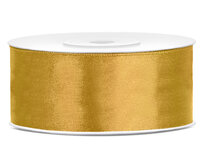 6 meter Satijn lint 25 mm goud
