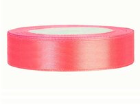 Satijn lint 1 cm neon roze