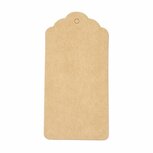 Label kraft schulpjes 4.5 x 9.5 cm 10 stuks