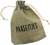 Jute zakjes paaseitjes 9.5 x 13.5 cm