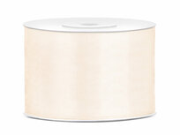 Satijn lint 50 mm donker ivoor 6 meter 