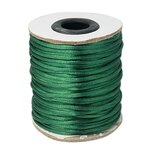 Satijn koord 2 mm donker groen 50 yard rol - 45 meter