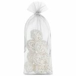 Organza wijnfleszak wit