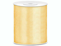 5 meter satijn lint 100 mm goud