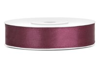 Satijn lint 12 mm aubergine
