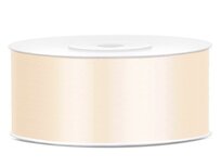 Satijn lint 25 mm licht zalm