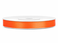 Satijn lint 6 mm oranje 6 meter