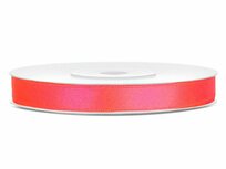 Satijn lint 6 mm neon fuchsia 6 meter