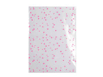 Cellofaan zakjes met rode sterretjes en hartjes 13 x 18 cm zonder plakstrip