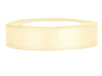 Satijn lint 15 mm breed donker ivoor 100 meter rol