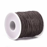 Waxkoord 1 mm donker bruin 5 meter 