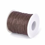 Waxkoord 1 mm bruin 3 meter 