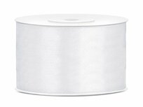 Satijn lint 50 mm wit 6 meter 