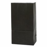 Zwart papier blokbodem zakjes 9 x 6 x 18 cm 10 stuks