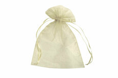 Organza zakjes 20 x 30 cm ivoor