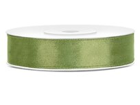 Satijn lint 12 mm saliegroen