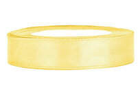 Satijn lint 1 cm zacht geel