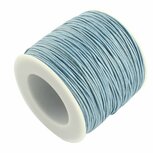 Waxkoord 1 mm licht blauw 3 meter 