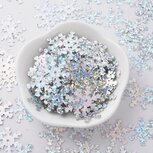 Kerst confetti strooimix ijskristal zilver
