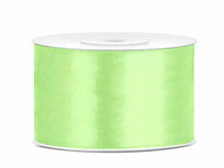 Satijn lint 38 mm breed pastelgroen 2 meter