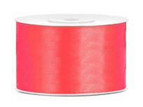 Satijn lint 38 mm breed neon fuchsia 2 meter