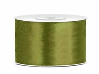 Satijn lint 38 mm breed olijfgroen 2 meter