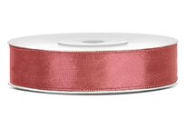 Satijn lint 12 mm rosy pink