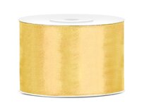 Satijn lint 50 mm breed licht goud