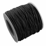 Waxkoord 1 mm zwart 3 meter 