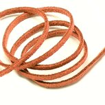 3 meter Suede koord 3 mm roestbruin