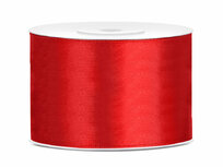 Satijn lint 50 mm rood 2 meter 