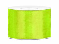 Satijn lint 50 mm neon groen 2 meter 