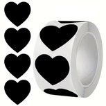 Hartjes stickers zwart 10 stuks